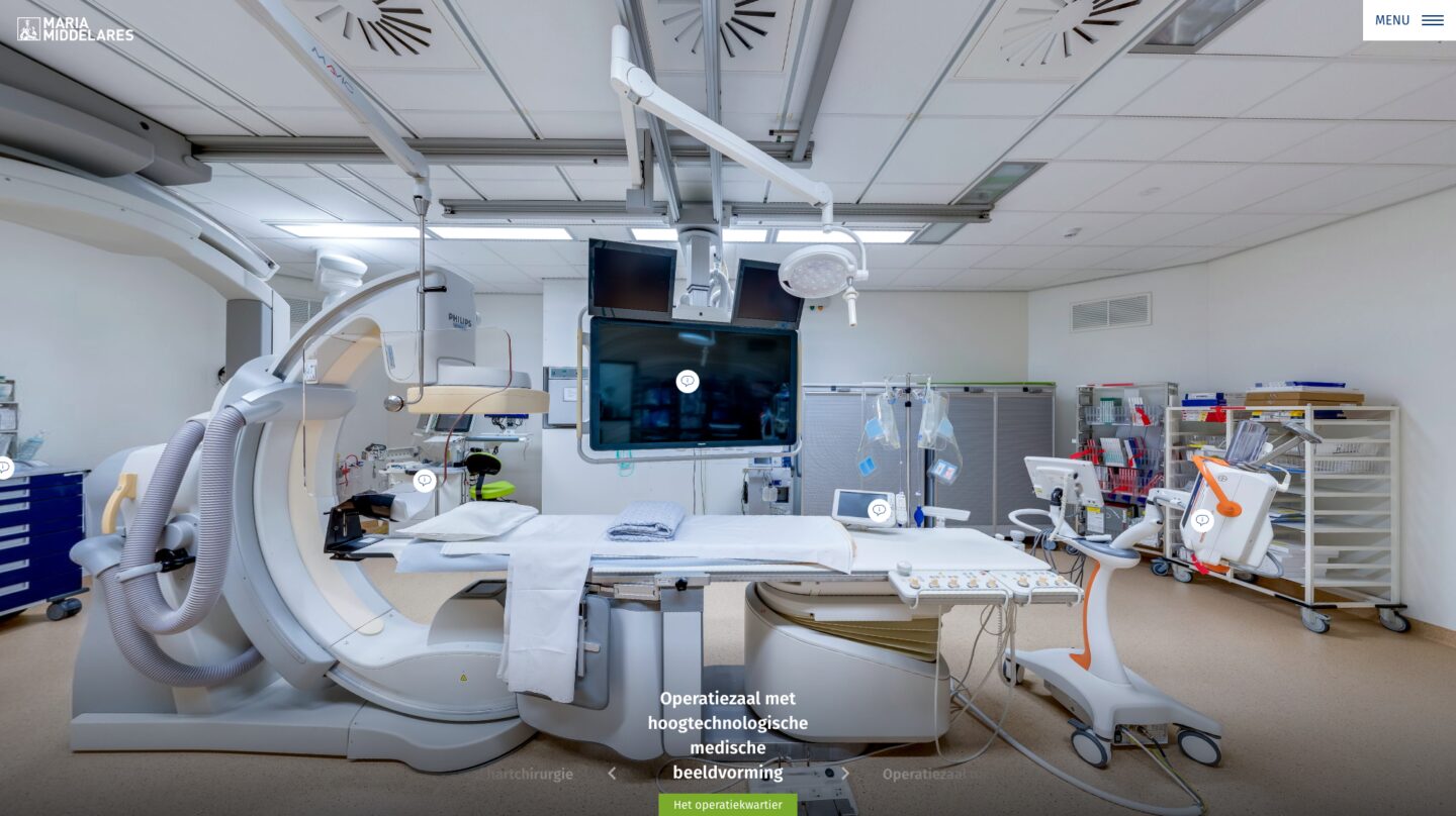 High-quality virtual reality tour of the hospital