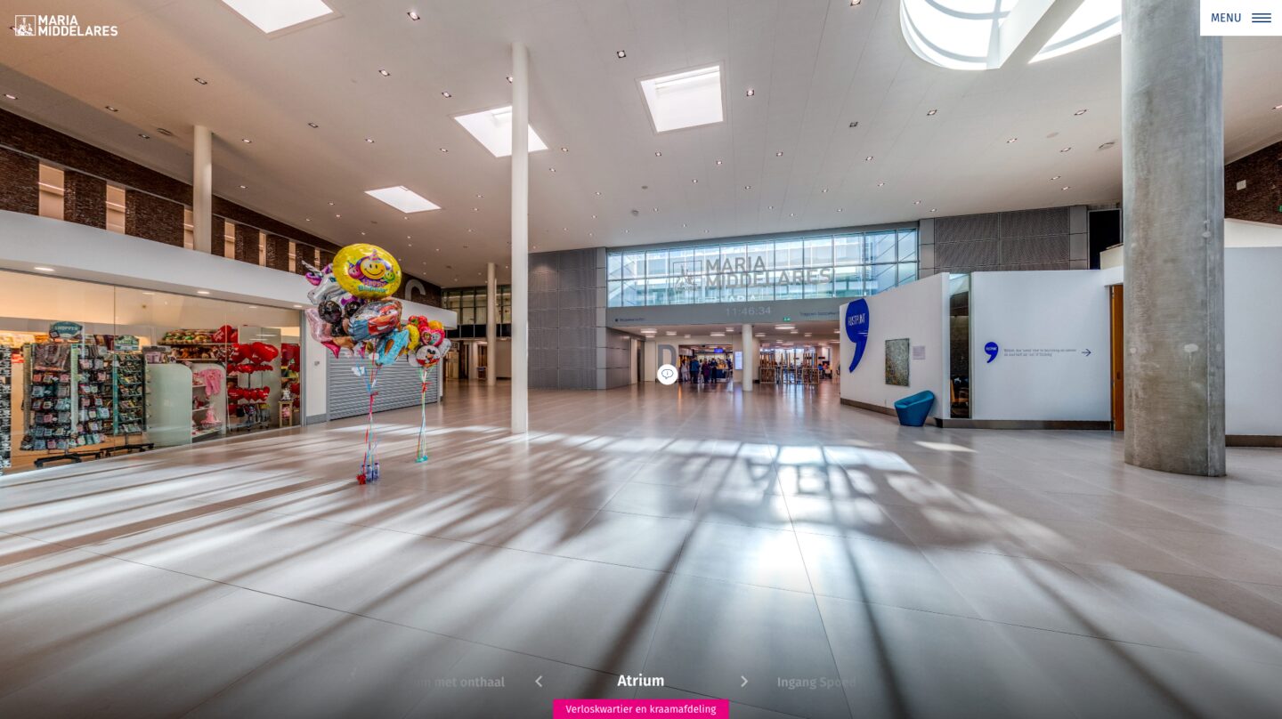 High-quality virtual reality tour of the hospital