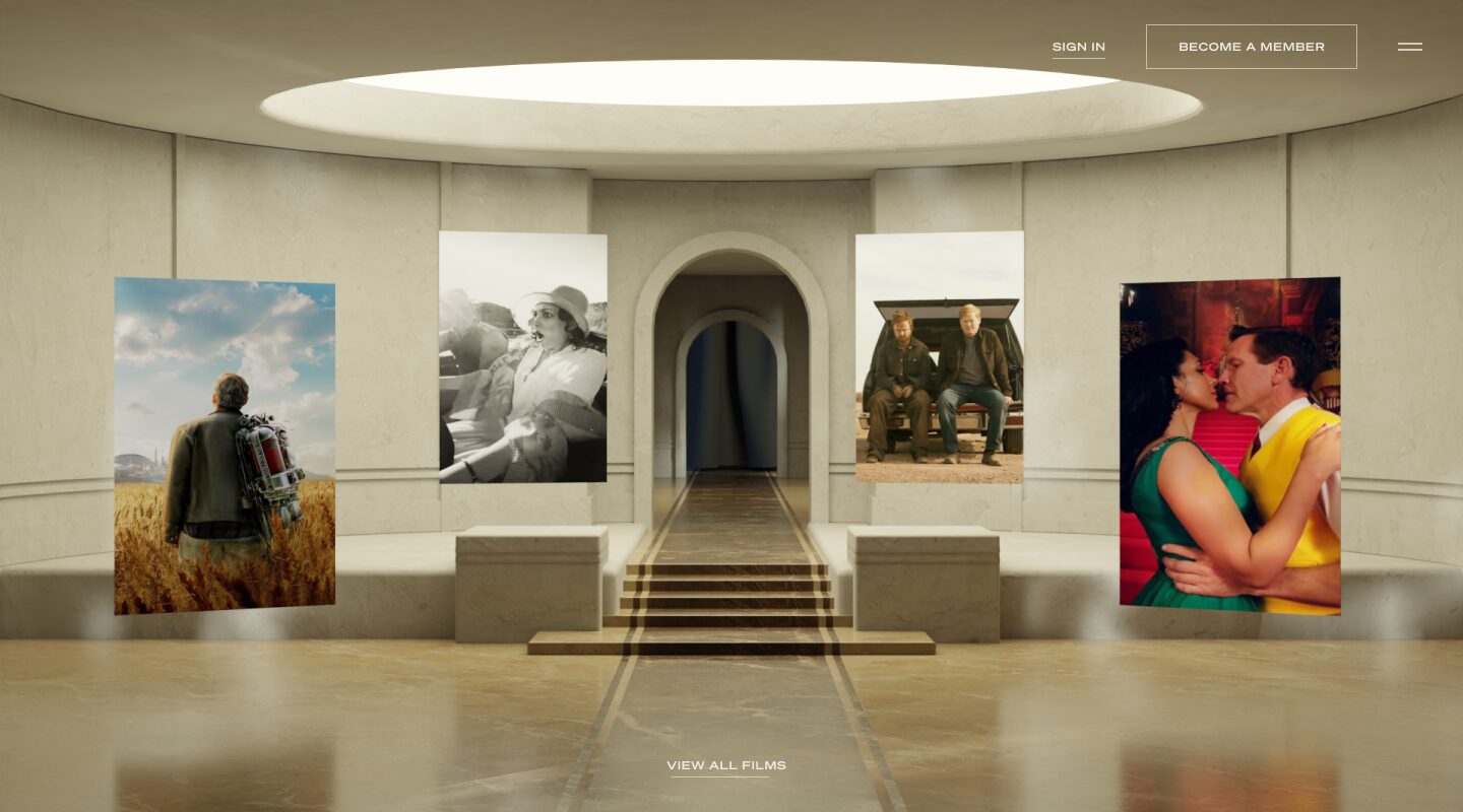 Independent virtual museum platform for cinema lovers